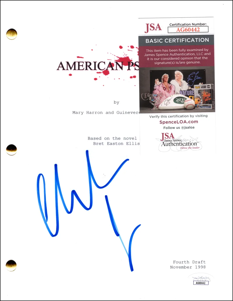 Christian Bale — Christian Bale Signed Autograph American Psycho Full Movie Script Screenplay JSA, image 2