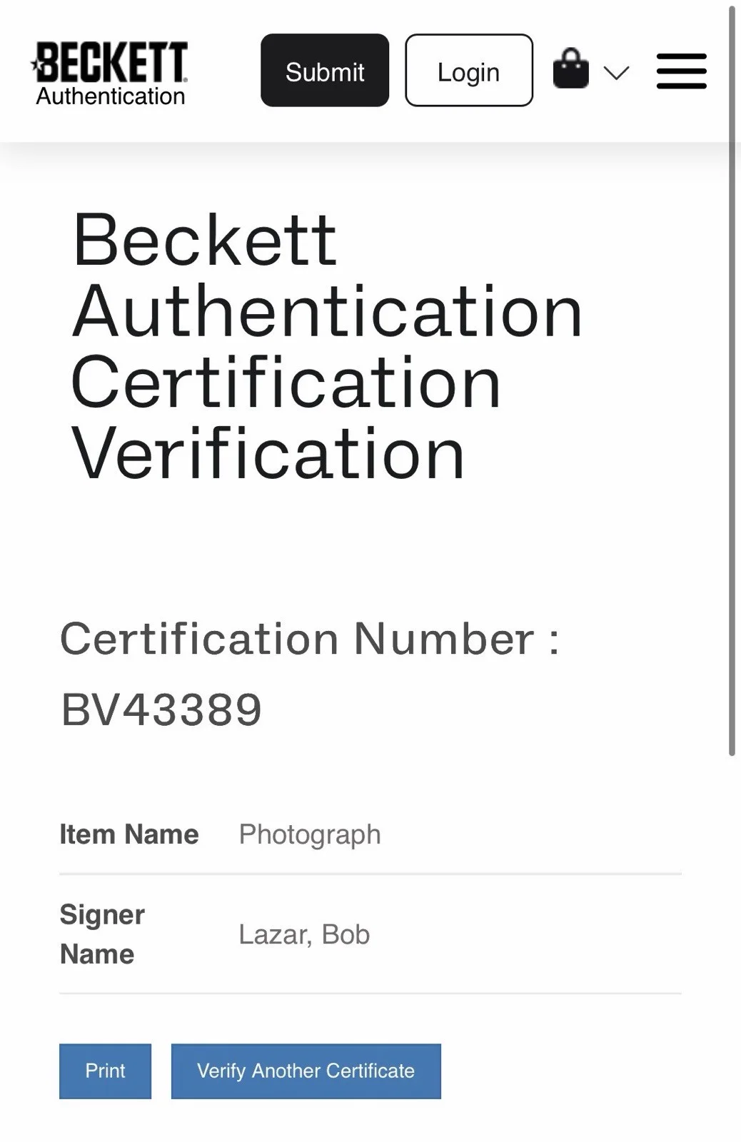 Bob Lazar — 🔬 Bob Lazar Signed Photograph – Beckett Authenticated (BAS), image 3