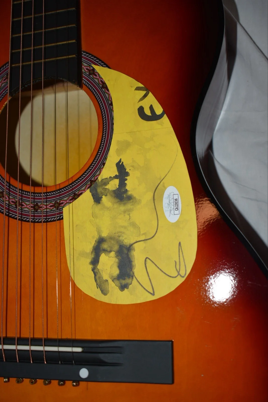Ed Sheeran autographed signed Custom Acoustic Guitar JSA Authenticated COA, image 3