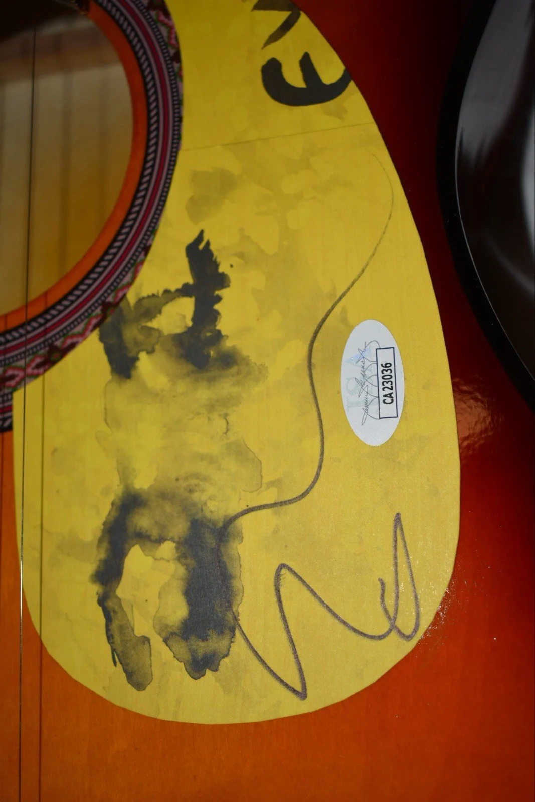 Ed Sheeran autographed signed Custom Acoustic Guitar JSA Authenticated COA, image 4