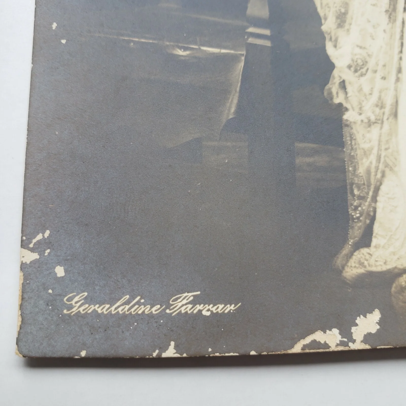 1905 Geraldine Farrar Postcard RPPC Opera Singer Attractive Full Gown Signed, image 2