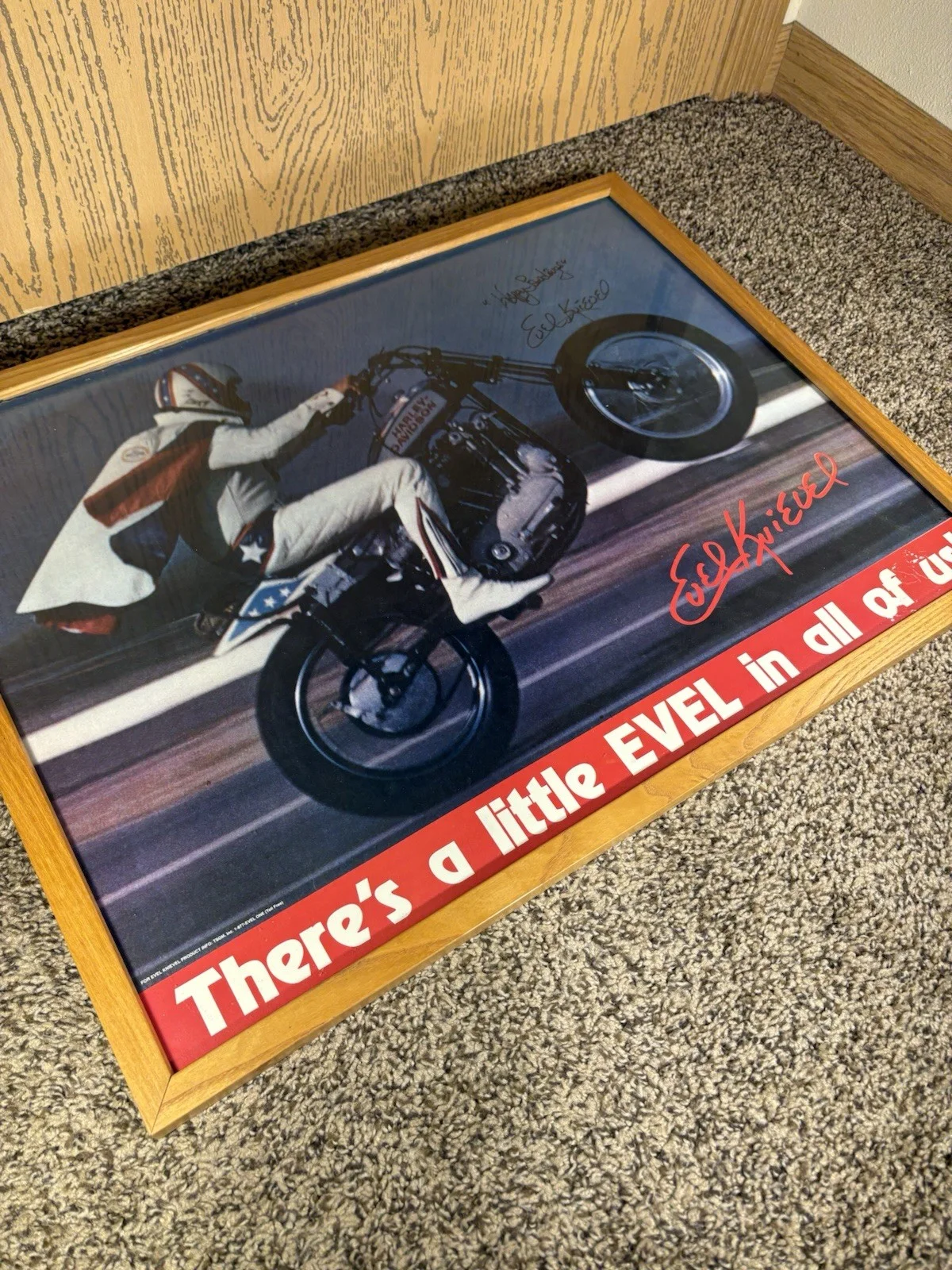 Evel Knievel Signed 18x24 Poster (Beckett), image 2