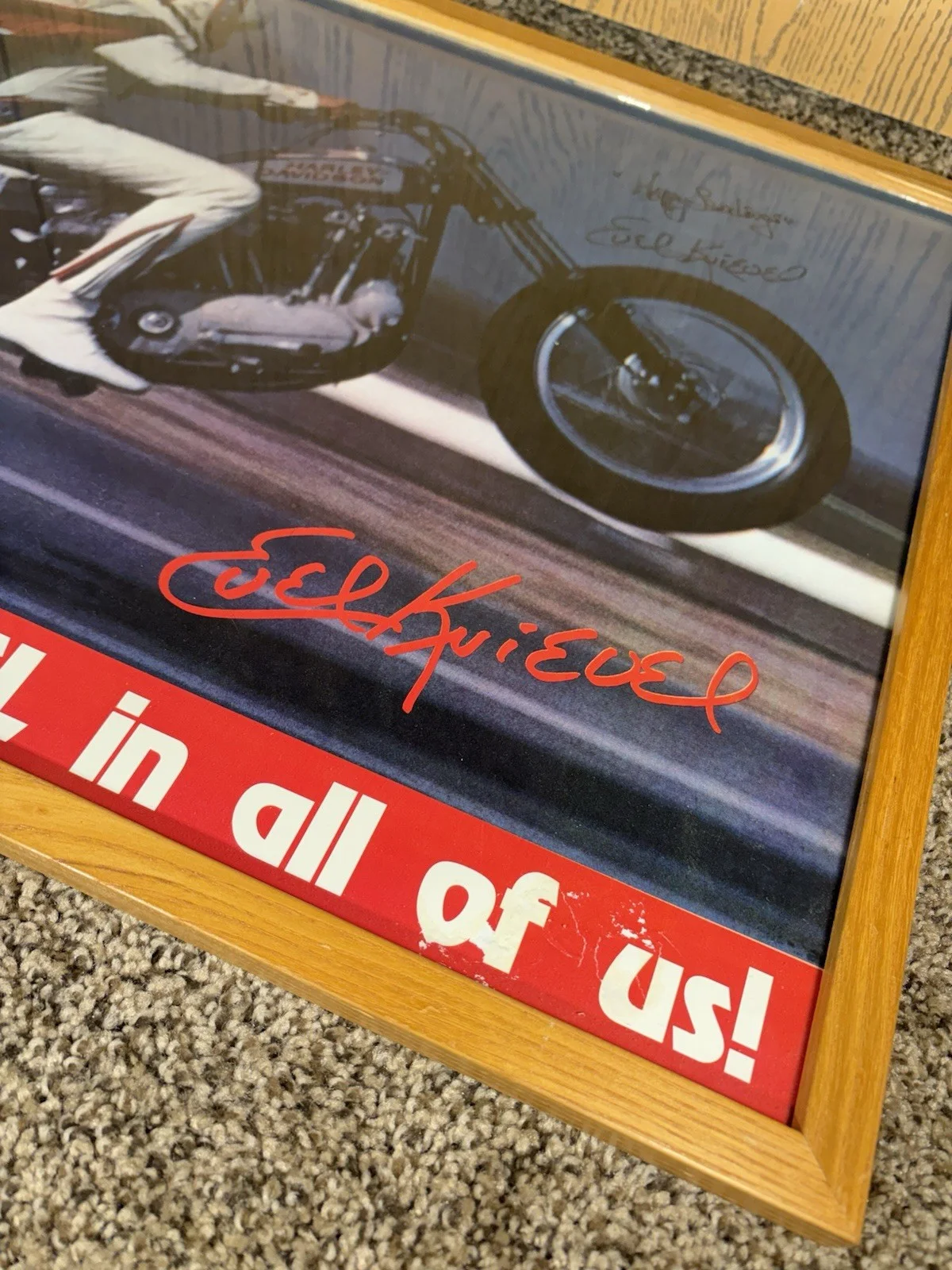 Evel Knievel Signed 18x24 Poster (Beckett), image 3