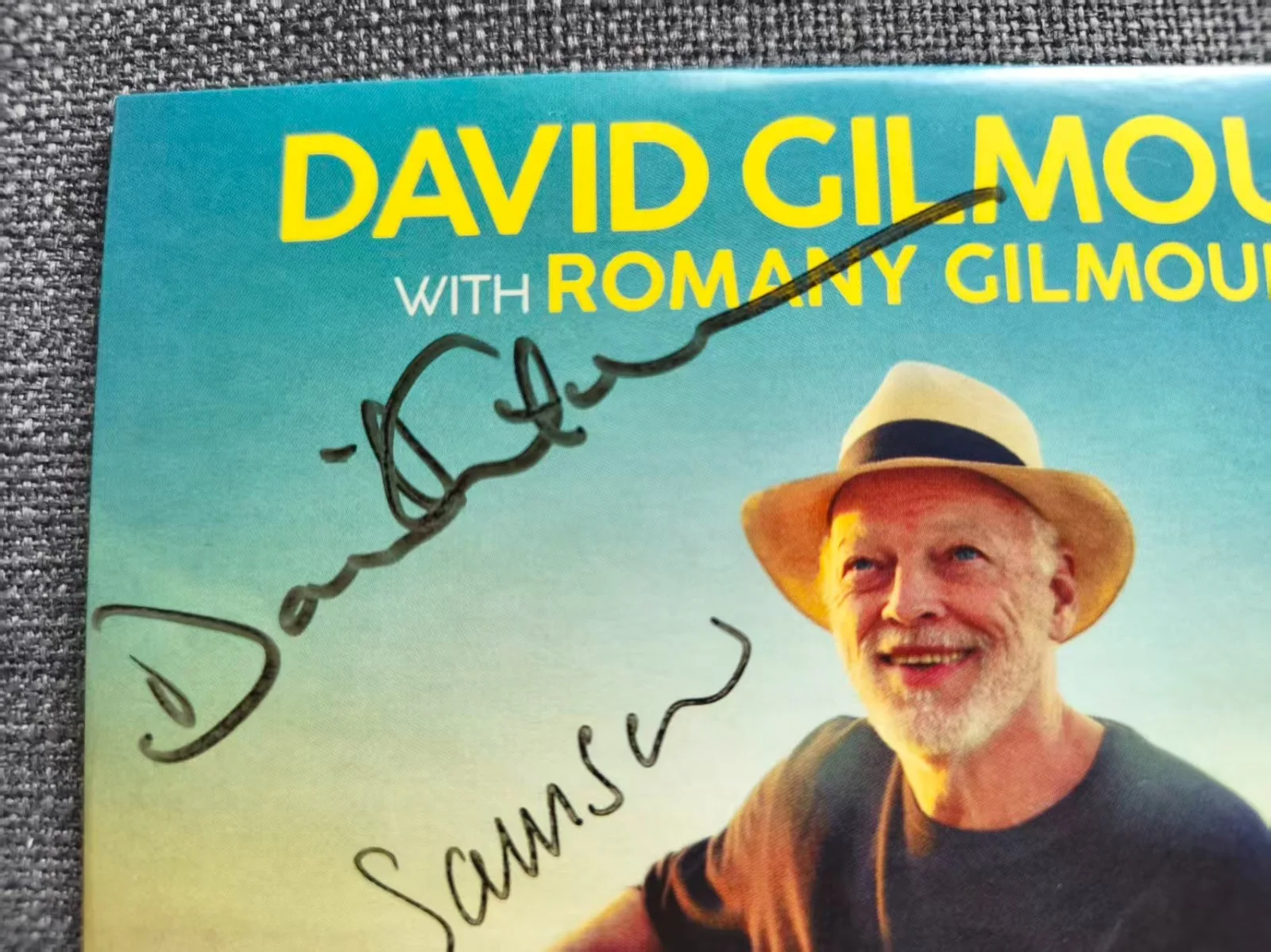 David Gilmour Polly Samson signed autographed CD book original rock great, image 4