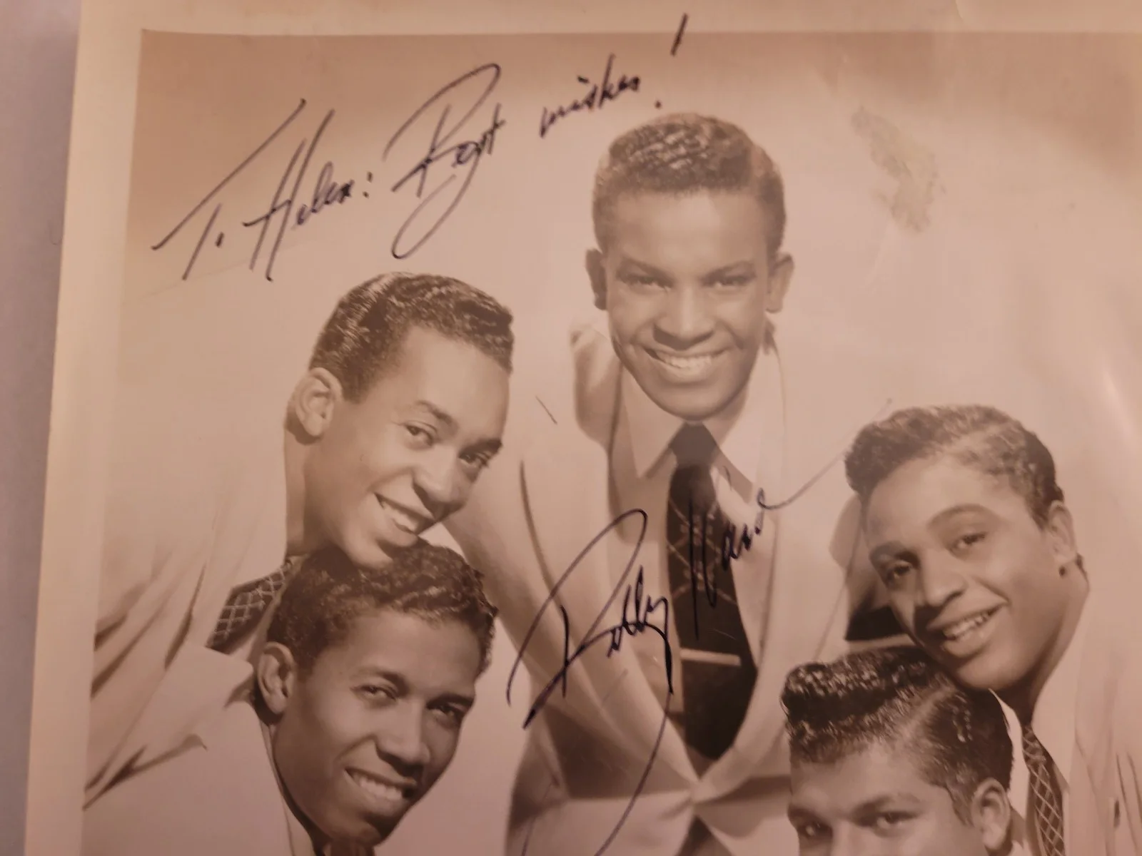 Vintage Signed Billy Ward Autograph Photo Billy Ward And His Dominoes, изображение 3