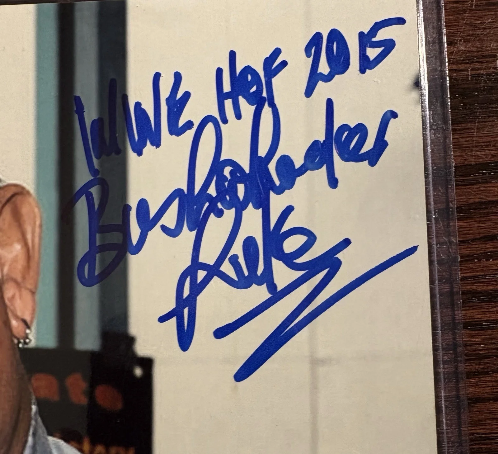 Jimmy Hart — WWE Goldberg Signed Trunks, Glove, Hart & Bushwacker Signed Photos,JSA Auth, image 4