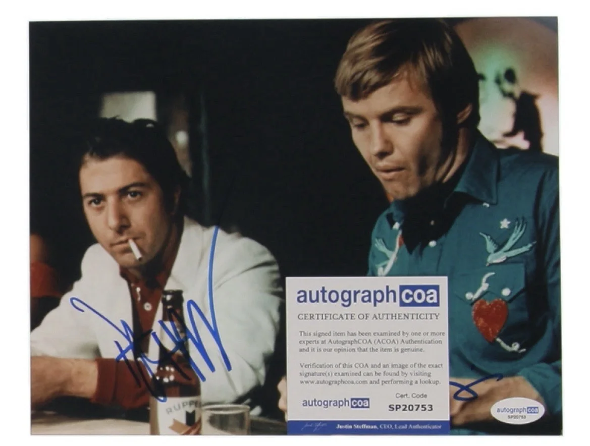 Dustin Hoffman, Jon Voight — Dustin Hoffman & Jon Voight Signed "Midnight Cowboy" 8x10 Photo (ACOA), изображение 2