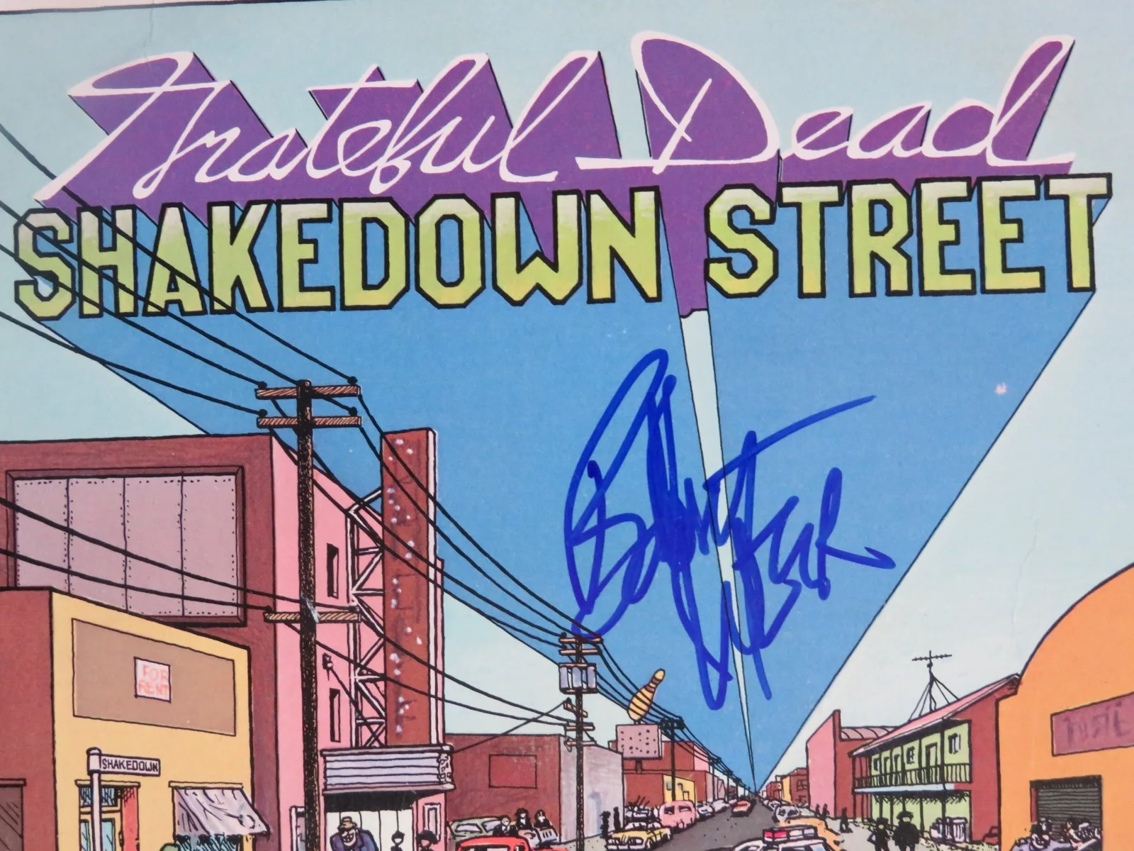 BOB WEIR signed GRATEFUL DEAD "Shakedown Street" 1978 Record / Album PSA AE56987, image 2