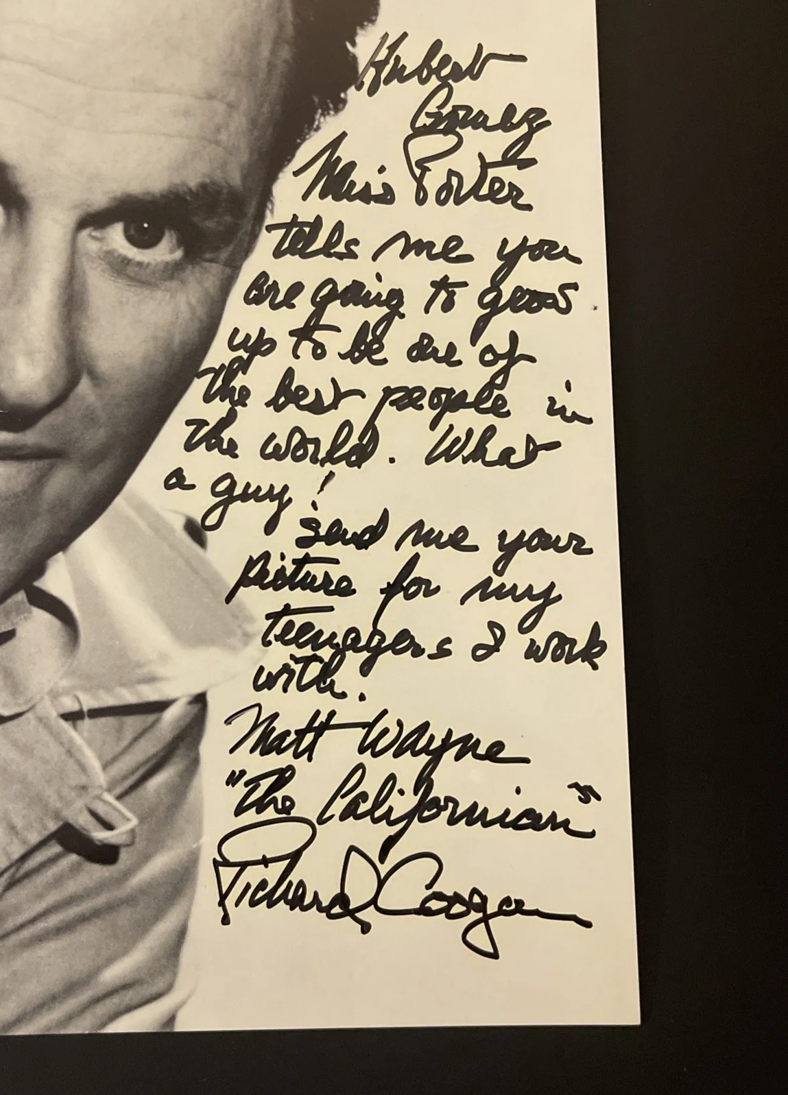 RICHARD COOGAN: Hand Signed Celebrity Photograph 8 x 10” / KSK, изображение 2