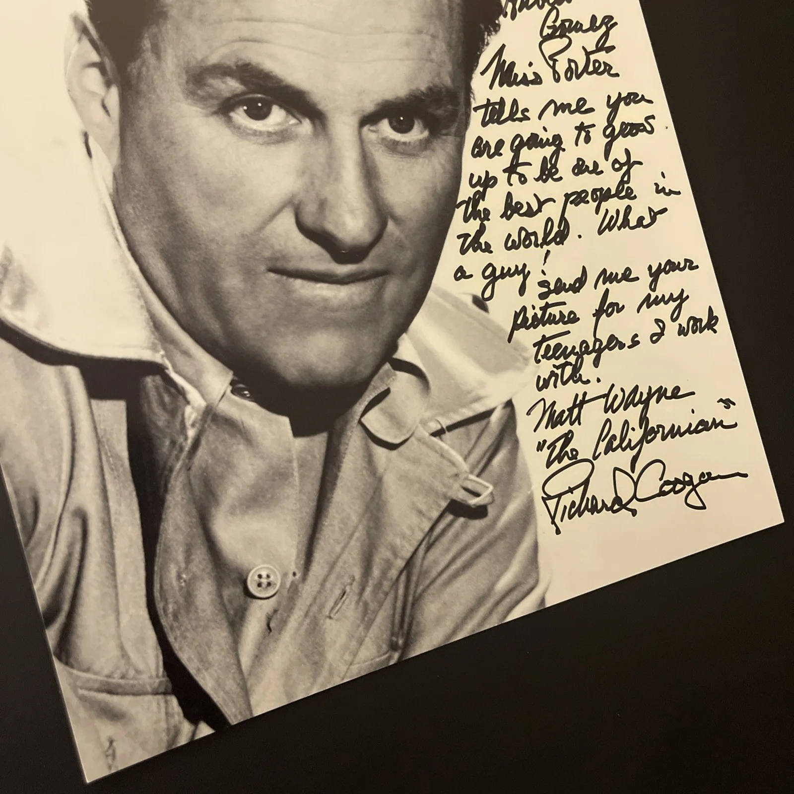 RICHARD COOGAN: Hand Signed Celebrity Photograph 8 x 10” / KSK, изображение 4