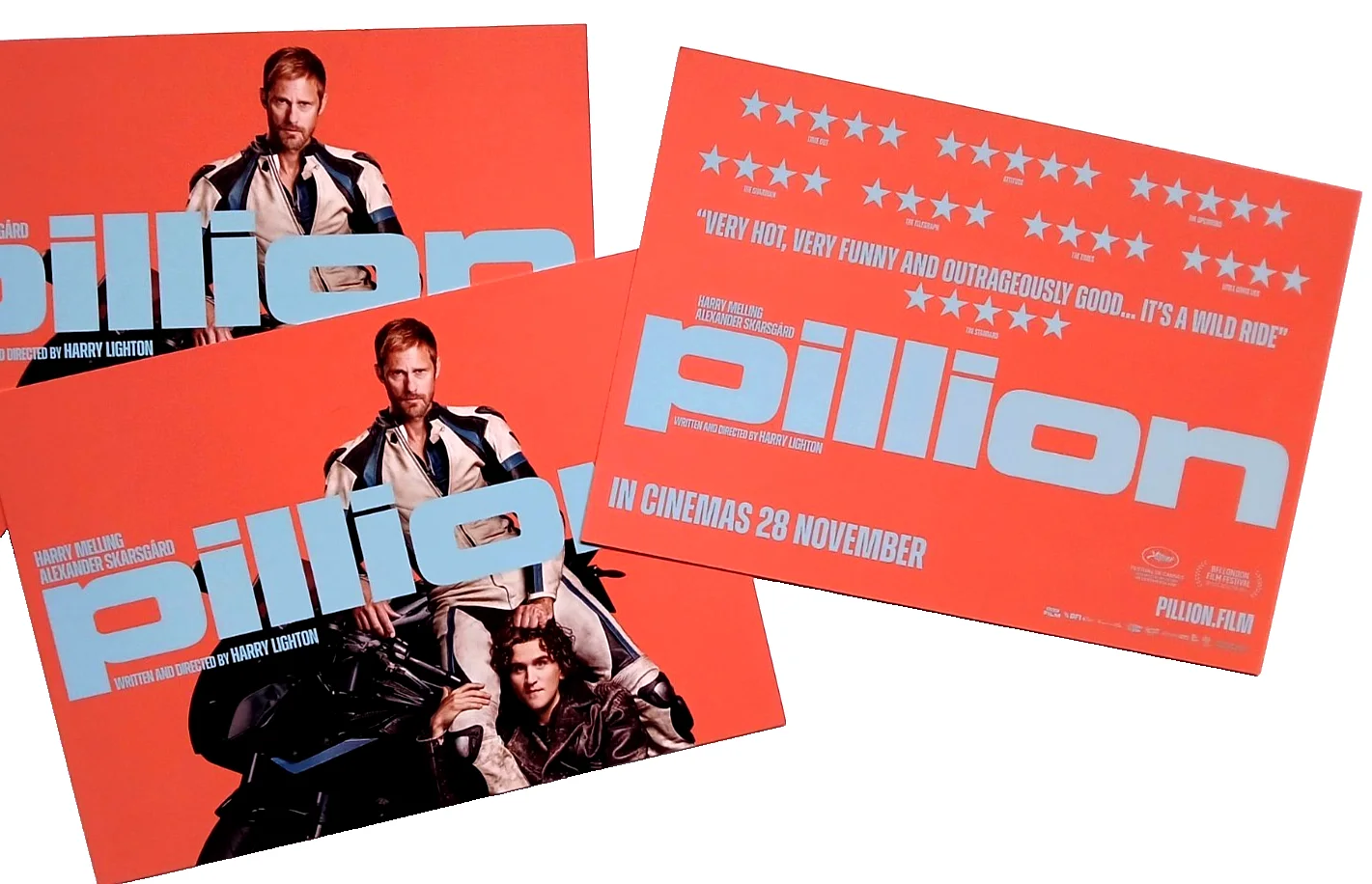 Pillion Movie Film Postcards x 3 - Alexander Skarsgard Harry Melling, image 2