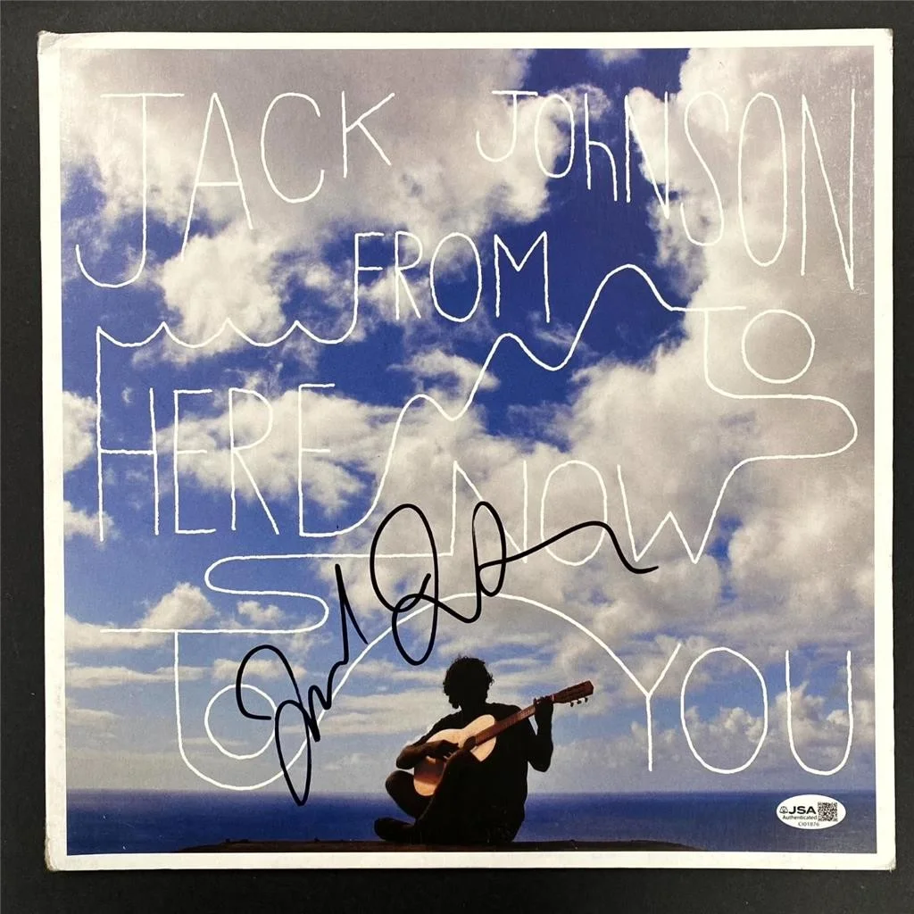 Jack Johnson signed From Here to Now to You vinyl record album LP autograph JSA, изображение 2
