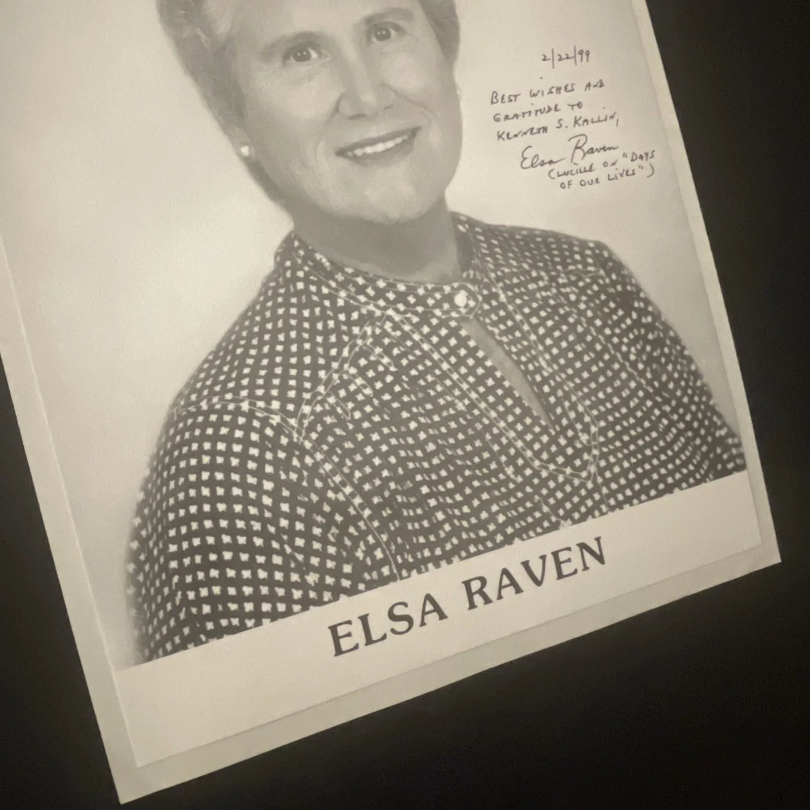 ELSA RAVEN Days Of Our Lives: Hand Signed Celebrity Photo 8 x 10” / KSK, изображение 4