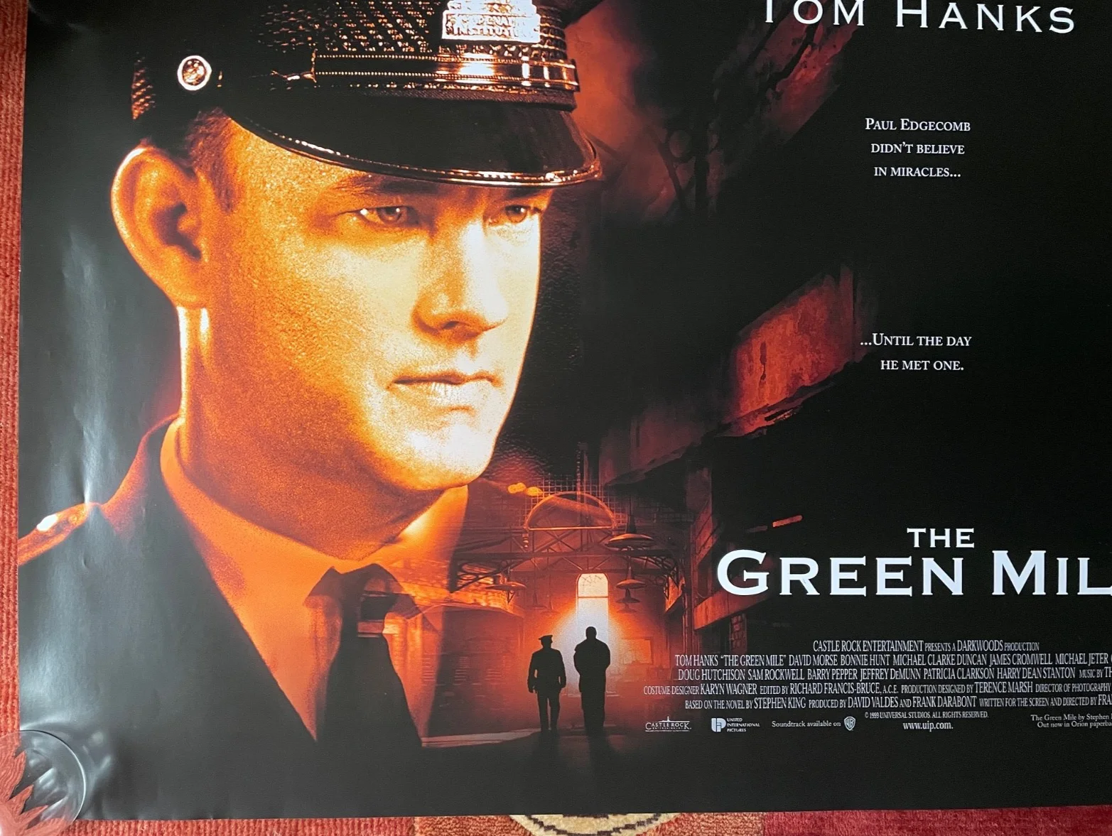 THE GREEN MILE (1999) Original UK Movie Quad Film Poster Tom Hanks Stephen King, изображение 4