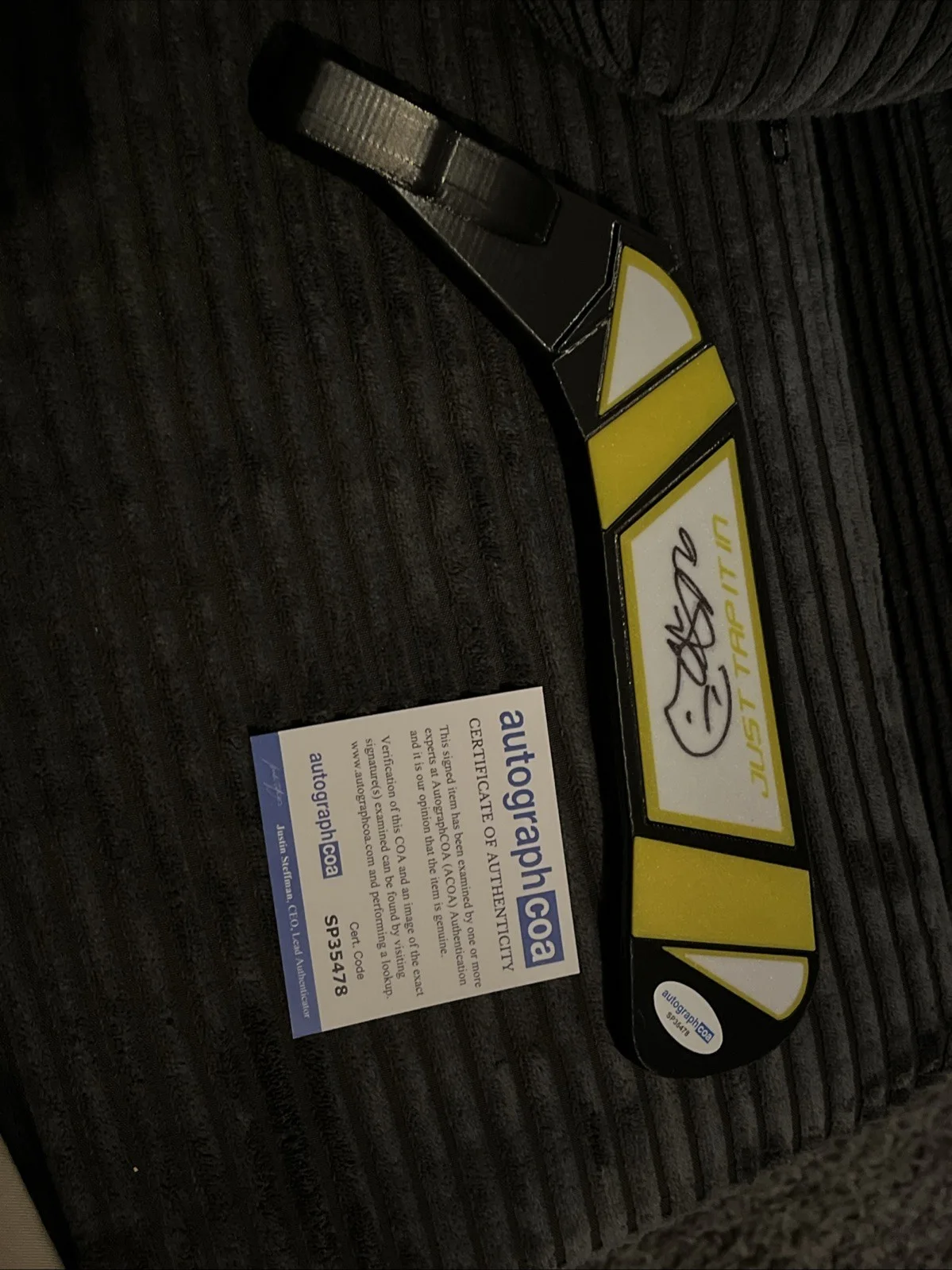 Adam Sandler — Adam Sandler Signed Autographed Happy Gilmore Hockey Stick Putter Blade JSA ACO, image 3