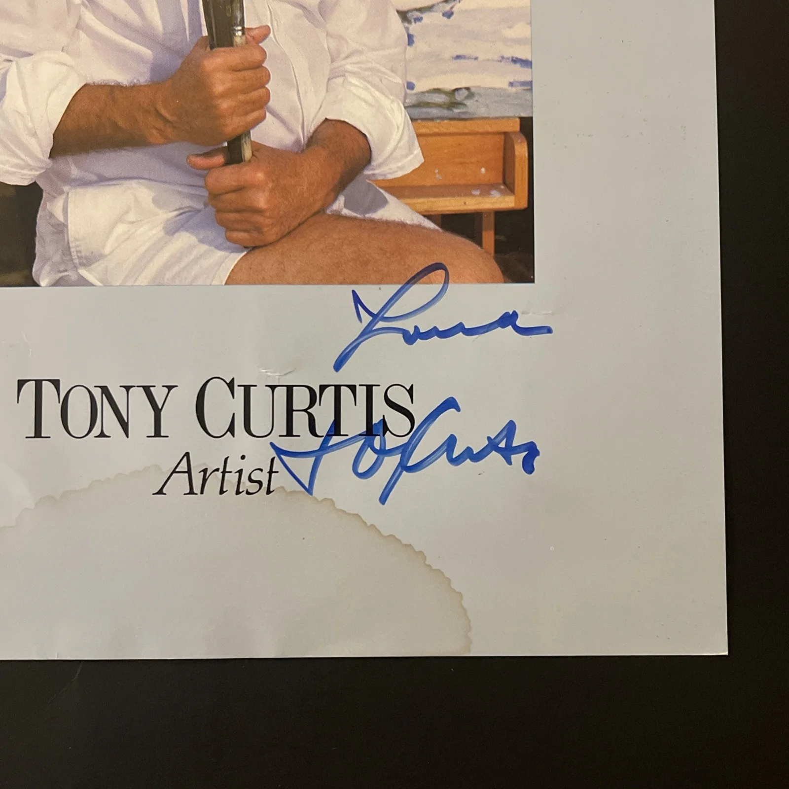TONY CURTIS Academy Award Actor & Artist: Hand Signed Celebrity Photo 8x11”/ KSK, изображение 2