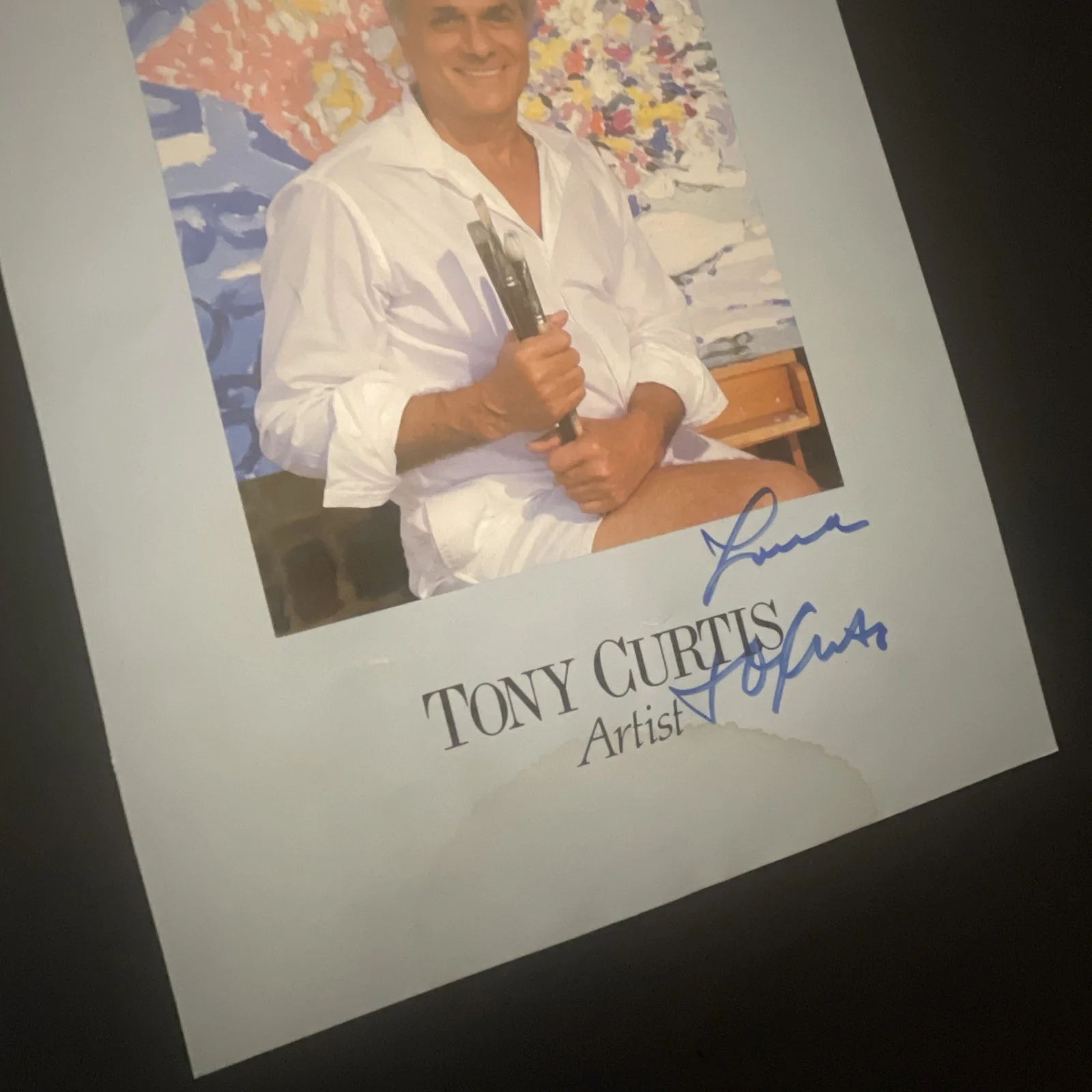 TONY CURTIS Academy Award Actor & Artist: Hand Signed Celebrity Photo 8x11”/ KSK, изображение 4