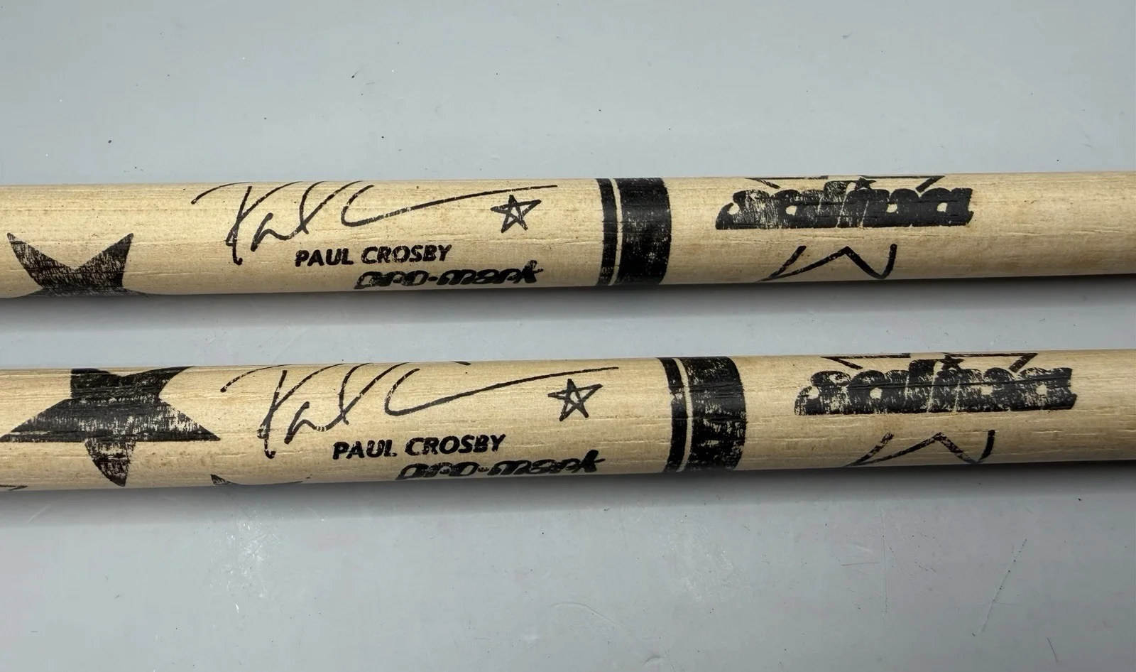 Set Of 2 ~ Saliva Paul Crosby Signed Drumsticks Promark, image 3