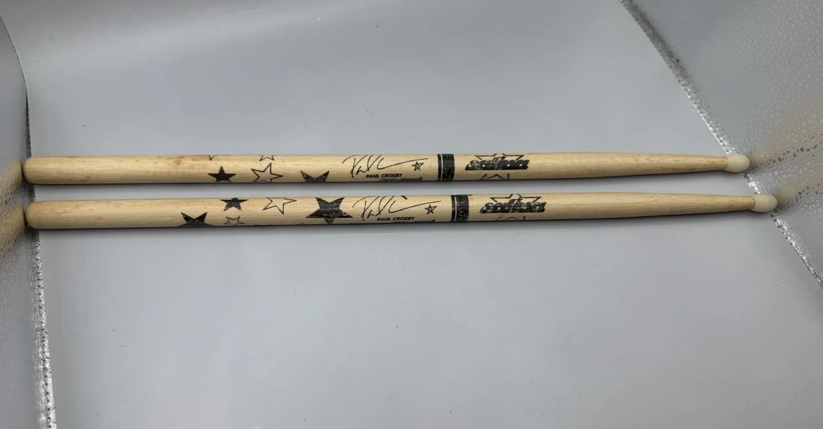 Set Of 2 ~ Saliva Paul Crosby Signed Drumsticks Promark, image 4