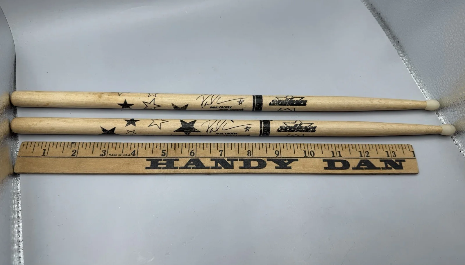 Set Of 2 ~ Saliva Paul Crosby Signed Drumsticks Promark, image 5