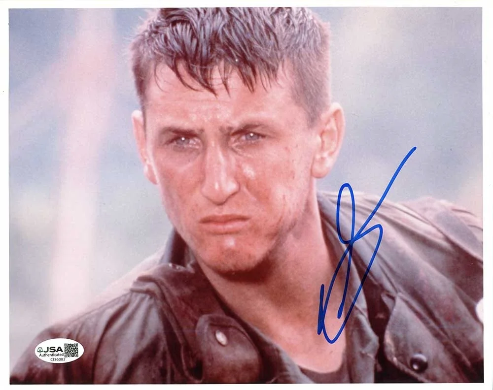A Star — Sean Penn Casualties of War 8X10 Photo Hand Signed Autographed JSA COA