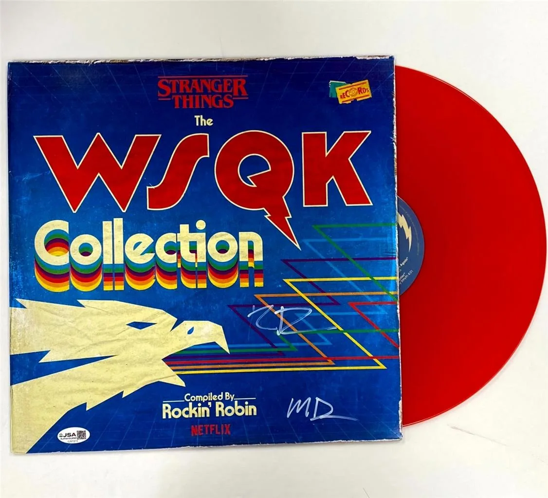 Duffer Brothers — Ross & Matt Duffer signed Stranger Things WSQK Record Vinyl Cover auto (B)~ JSA, изображение 2