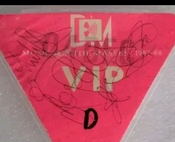 DEPECHE MODE Signed BECKETT Cert. 1987-88 VIP Pass By GAHAN GORE FLETCHER WILDER, image 4