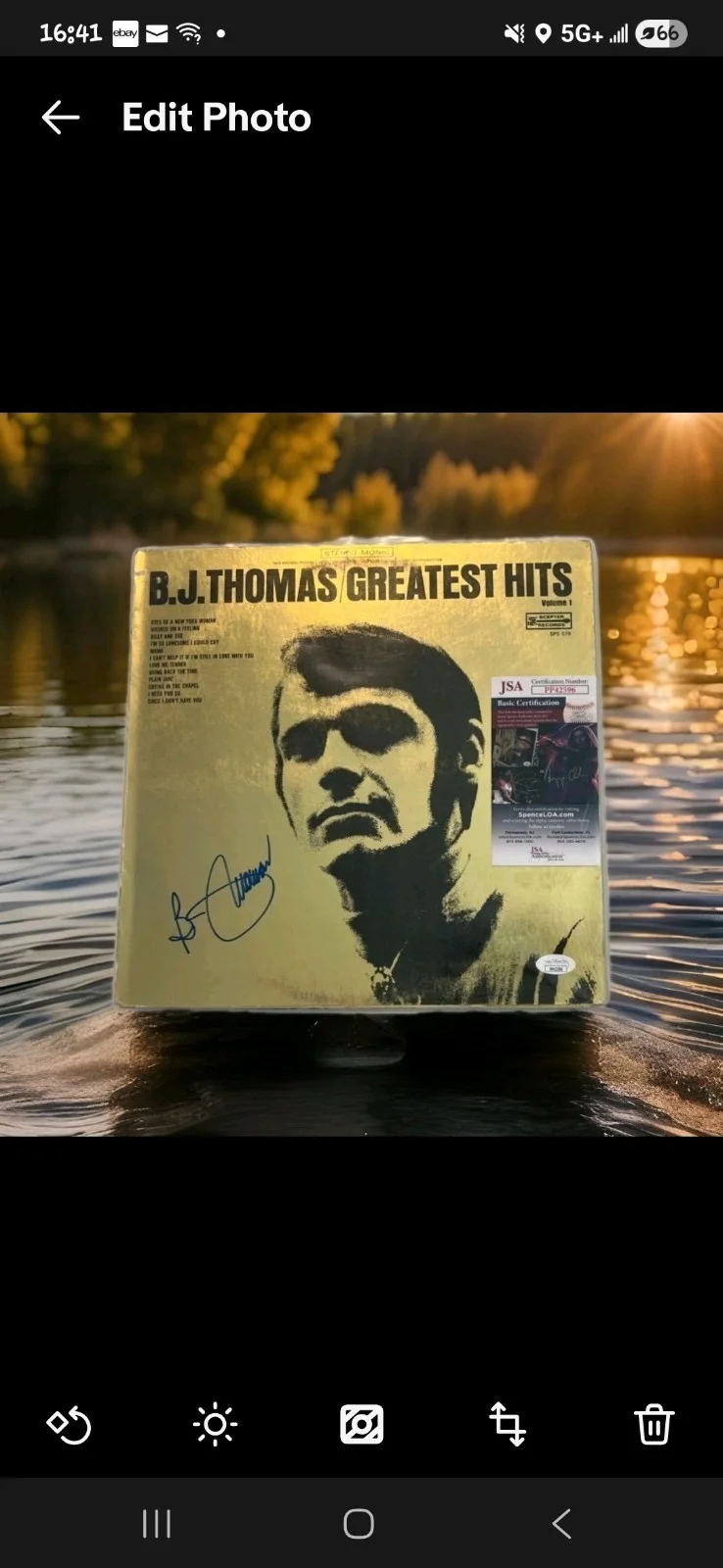 B. J. Thomas Autograph & Certified Greatest Hits Vol. 1-12” Vinyl- Christian Pop, image 3