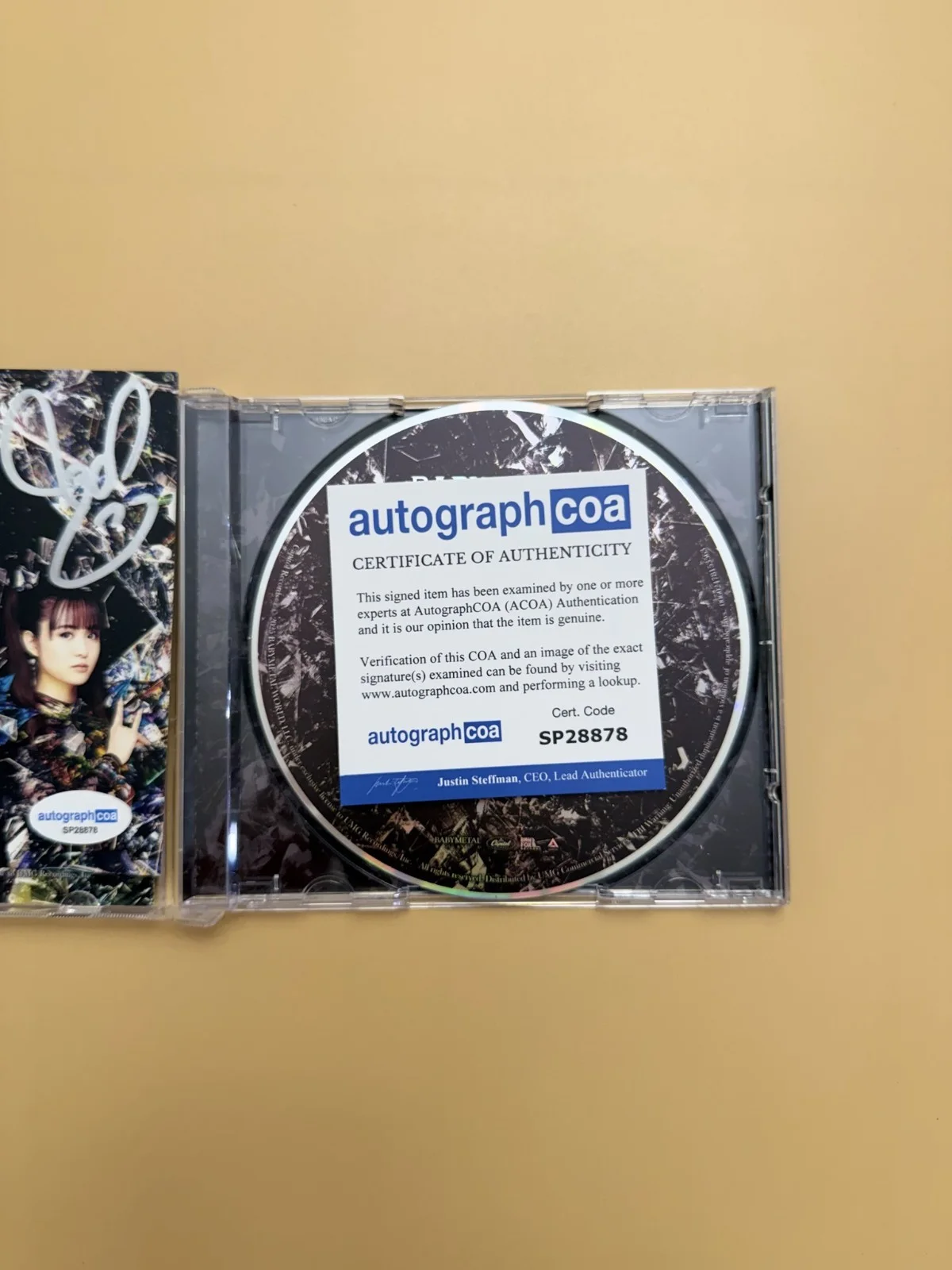 SIGNED BABYMETAL Autographed Metal Forth CD with ACOA SP28878, image 3