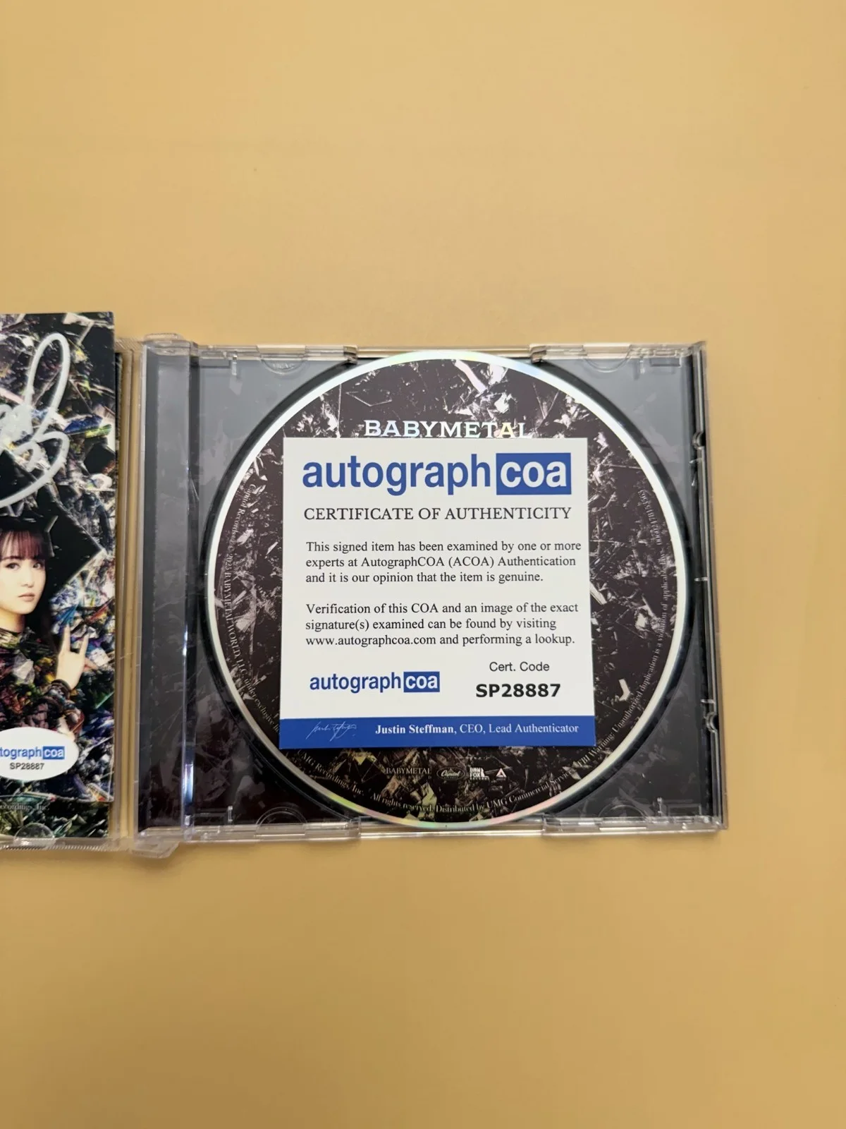 BABYMETAL SIGNED Metal Forth Autographed CD ACOA SP28887, image 3