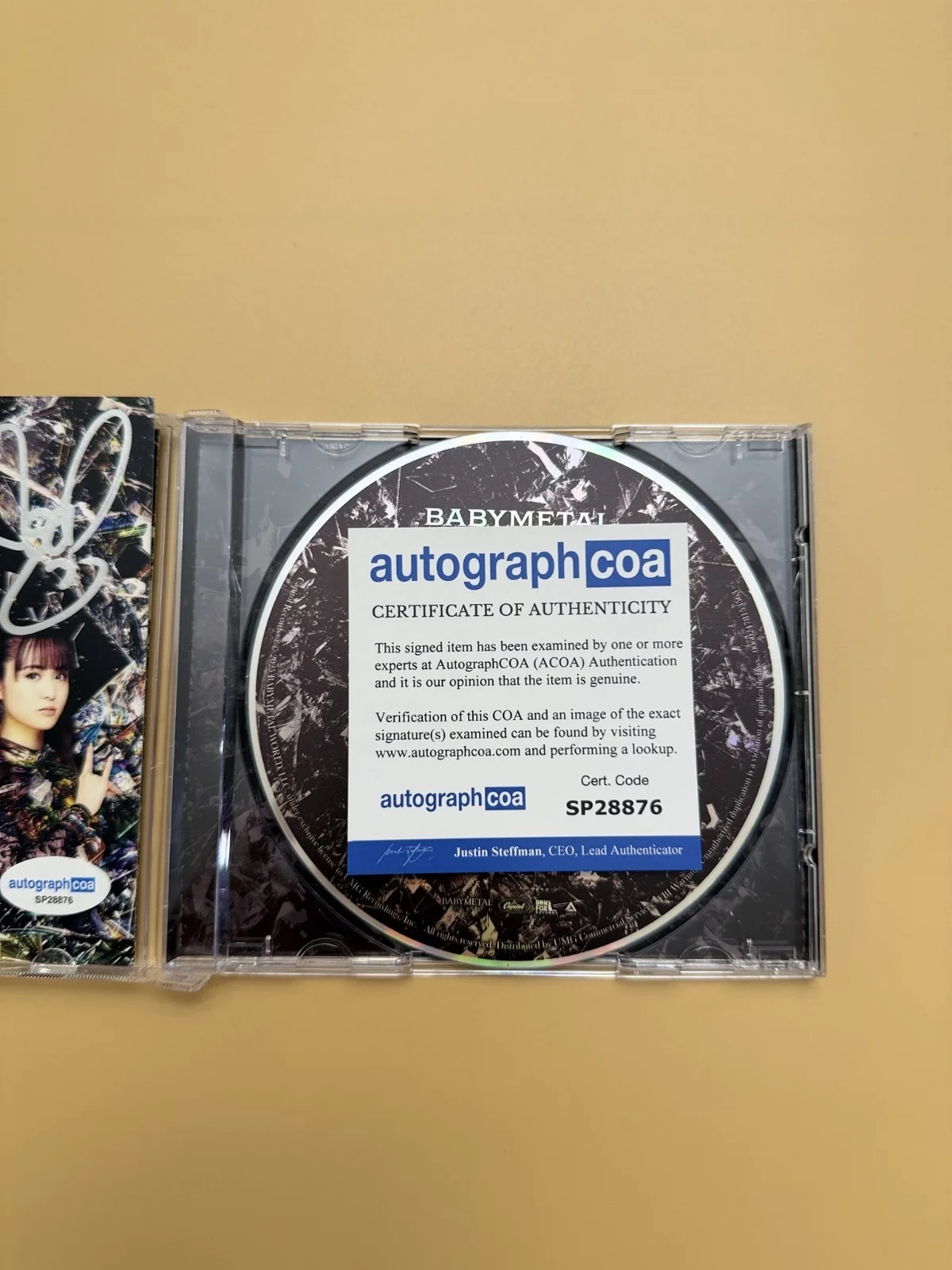 SIGNED BABYMETAL Autograph Metal Forth CD Album ACOA Photo Card SP28876, изображение 3