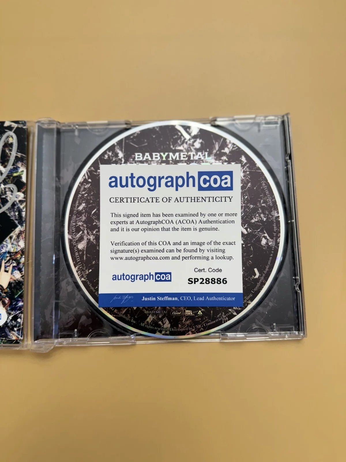 SIGNED BABYMETAL Metal Forth CD ACOA Certified Autograph SP28886, image 3