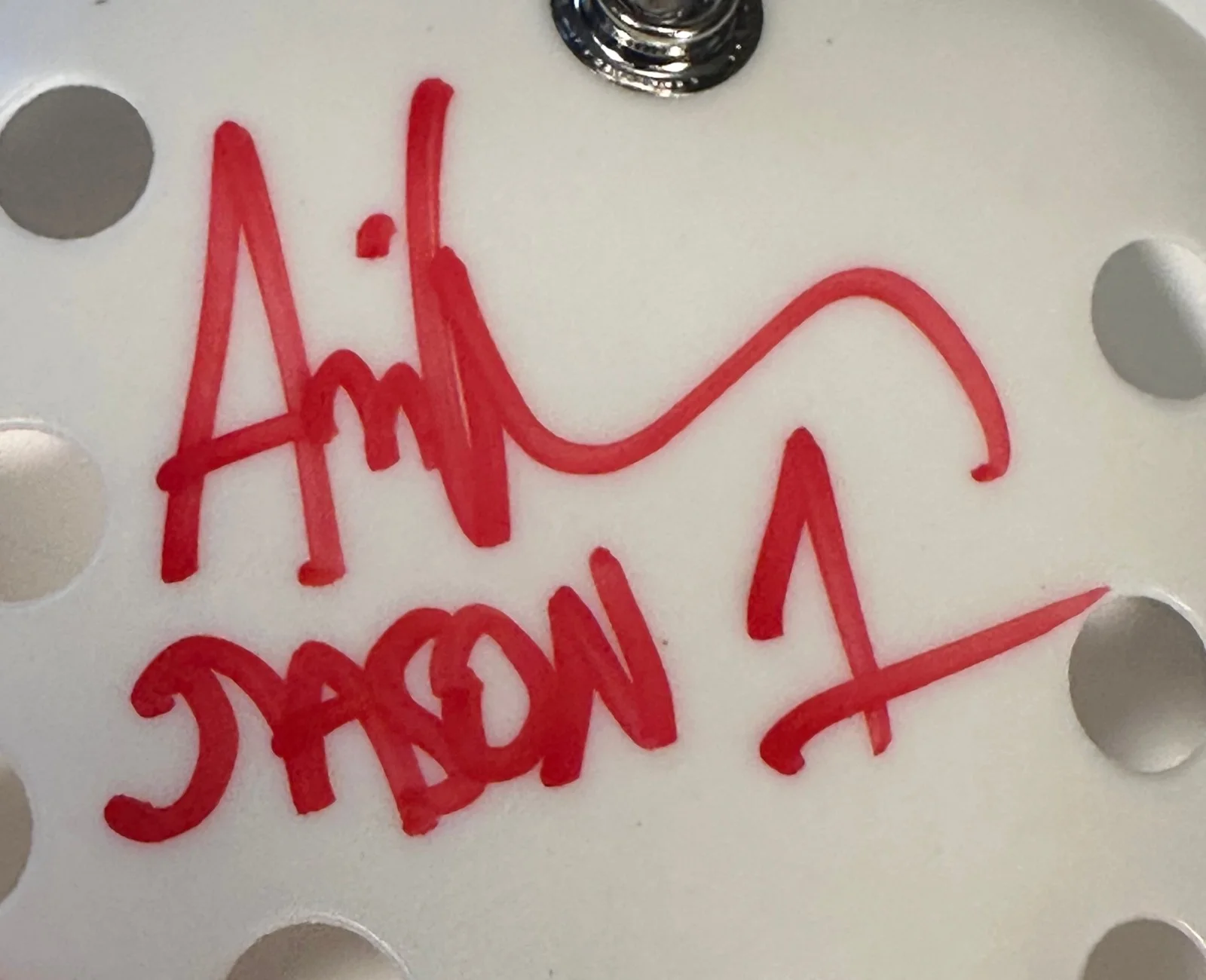 Ari Lehman Signed Jason Voorhees Mask Inscribed Jason 1 OKAuthentics, изображение 2
