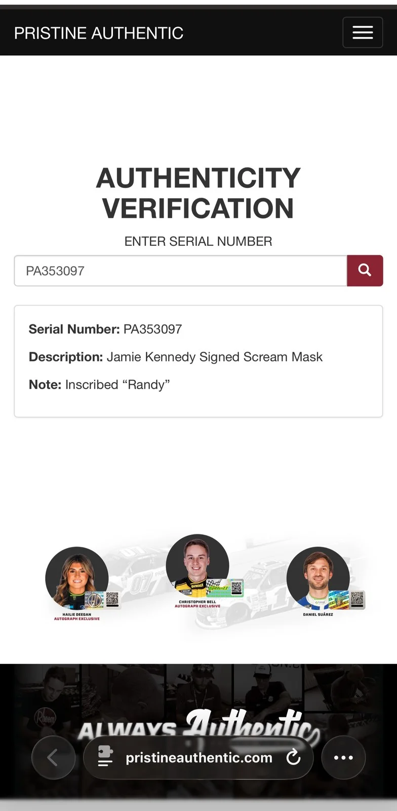 Jamie Kennedy Signed Ghostface Mask Inscribed Randy Scream (PA), image 4