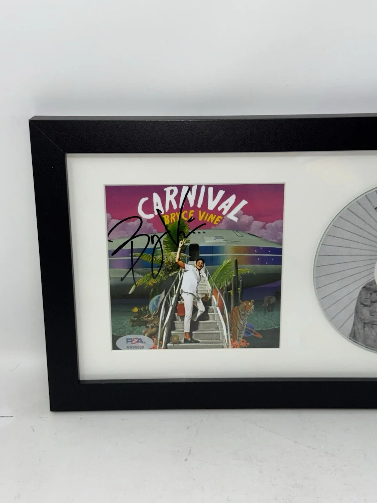 BRYCE VINE SIGNED AUTOGRAPH FRAMED CARNIVAL CD PSA COA LA LA LAND DREW BARRYMORE, изображение 2