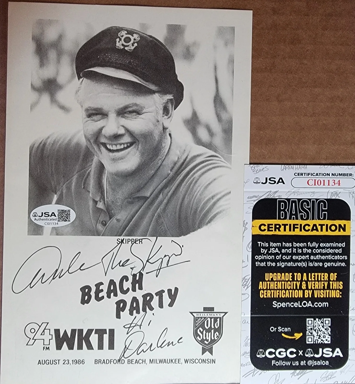 Alan Hale Jr — Alan Hale Jr. Authentic Signed 8x10 Photo W/ JSA COA Gilligans Island Skipper