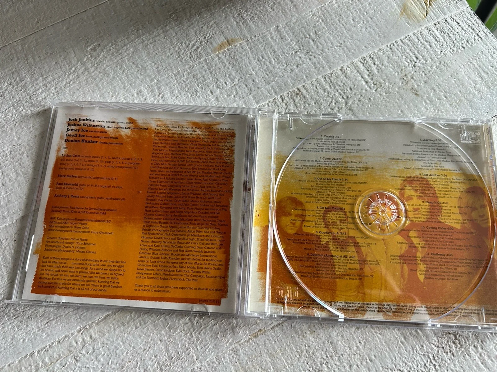 RARE! “Come On" Green River Ordinance Josh Jenkins Hand Signed CD Insert Case, image 3