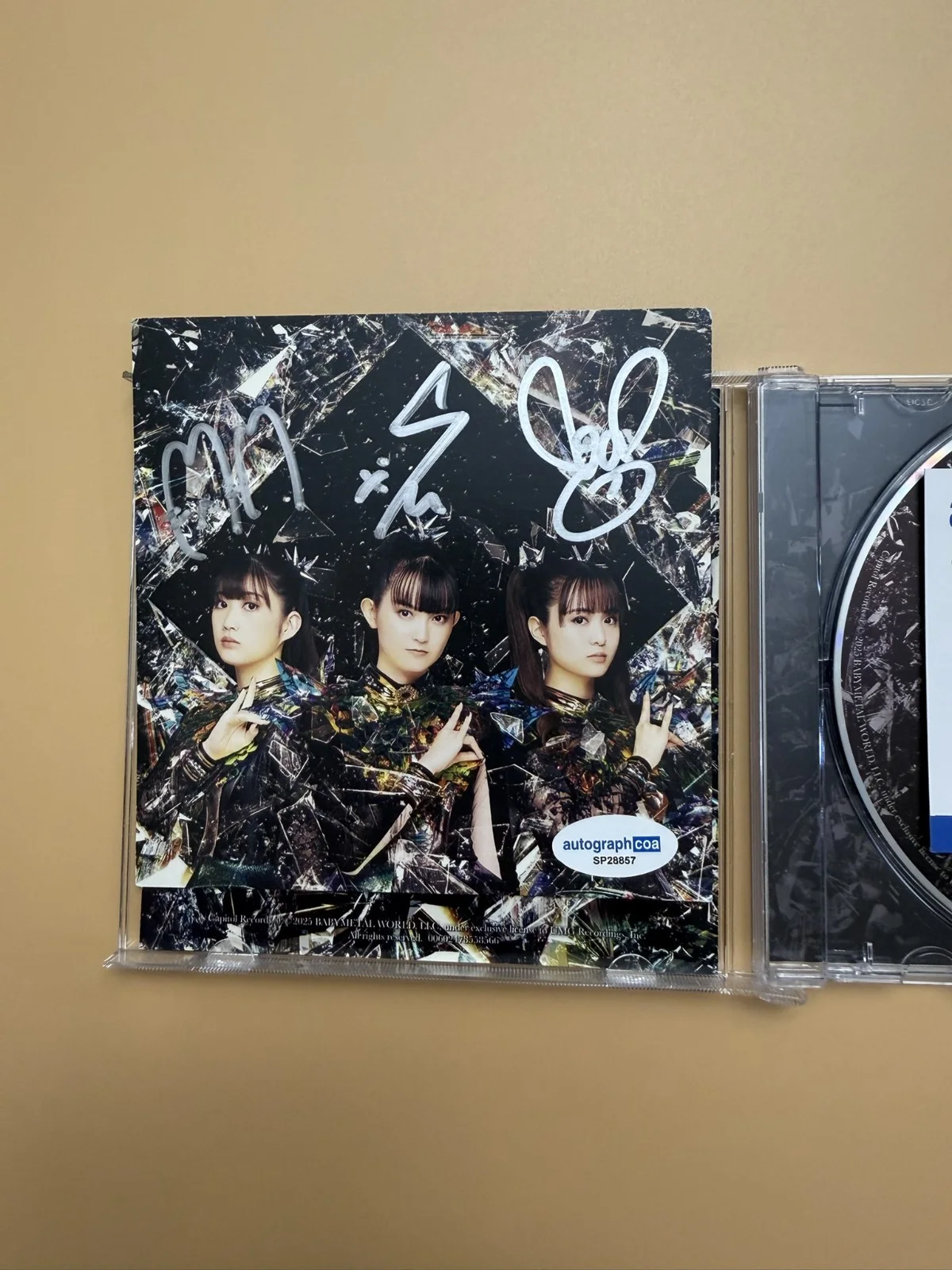 SIGNED BABYMETAL Metal Forth CD with ACOA COA Autographed Photo Card SP28857, изображение 2