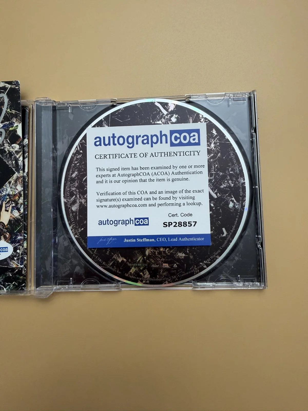 SIGNED BABYMETAL Metal Forth CD with ACOA COA Autographed Photo Card SP28857, изображение 3