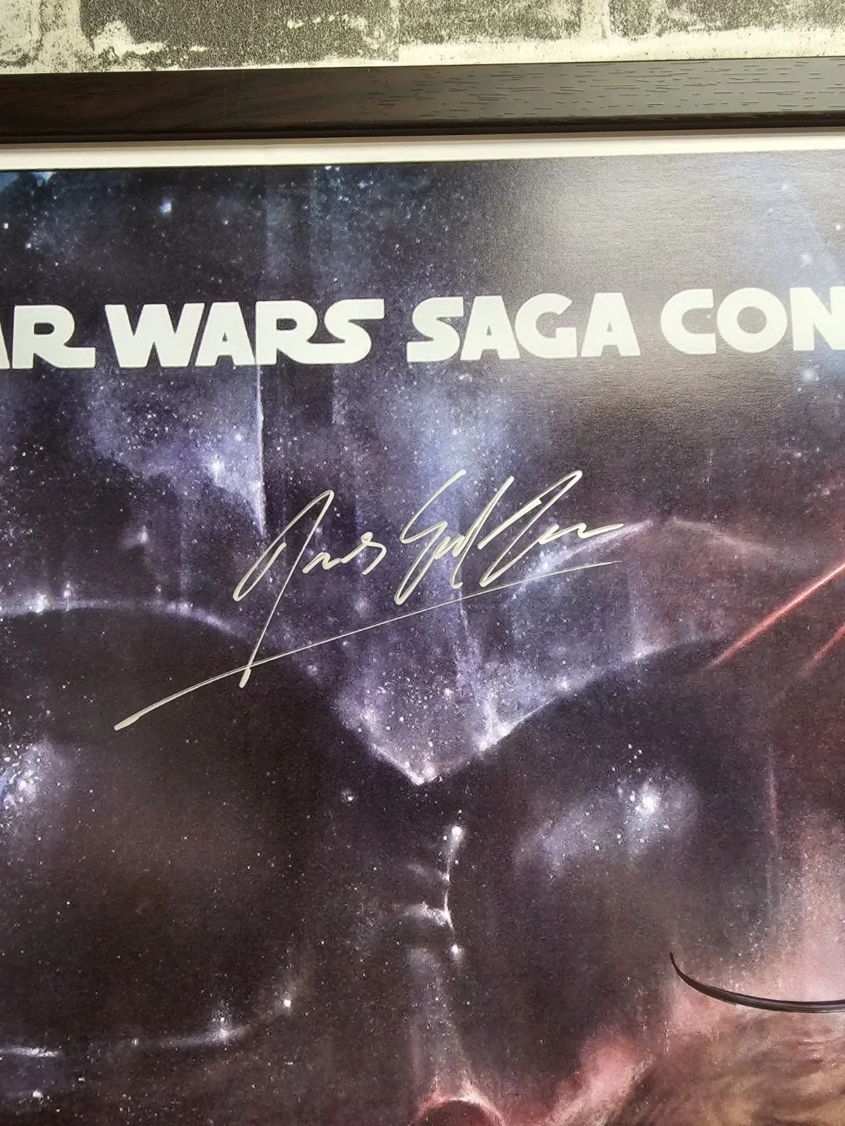 Lucas, Hamill, Fisher — Star Wars: The Empire Strikes Back Signed Autographed 27X40 Lucas, Hamill + 8, image 3