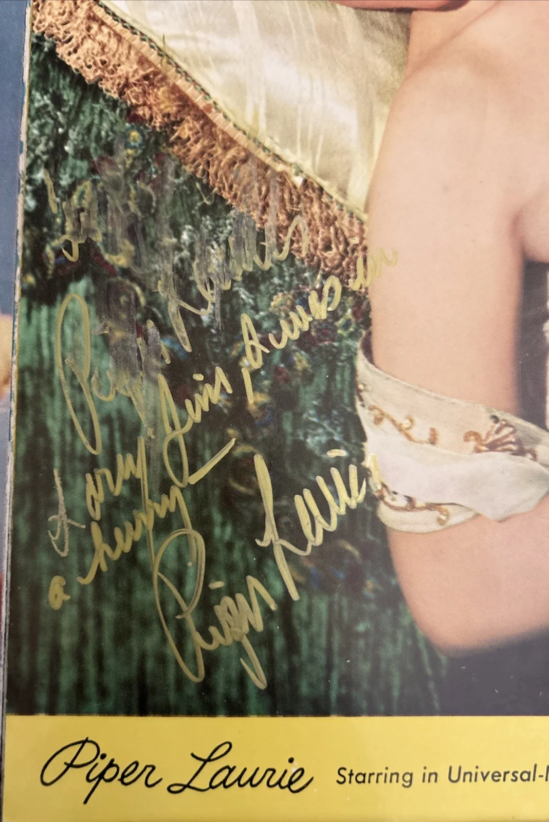 Tony Curtis — TONY CURTIS - PIPER LAURIE Signed Original 1951 NEW FACES TECHNICOLOR Photo Set, image 5