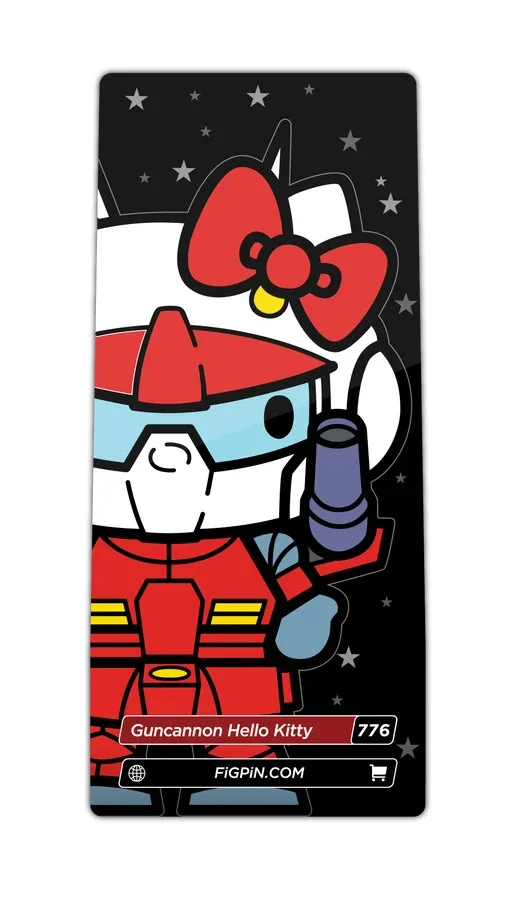 FiGPiN Guncannon Hello Kitty (0776) Hello Kitty Gundam 3-Inch Enamel Pin, изображение 2