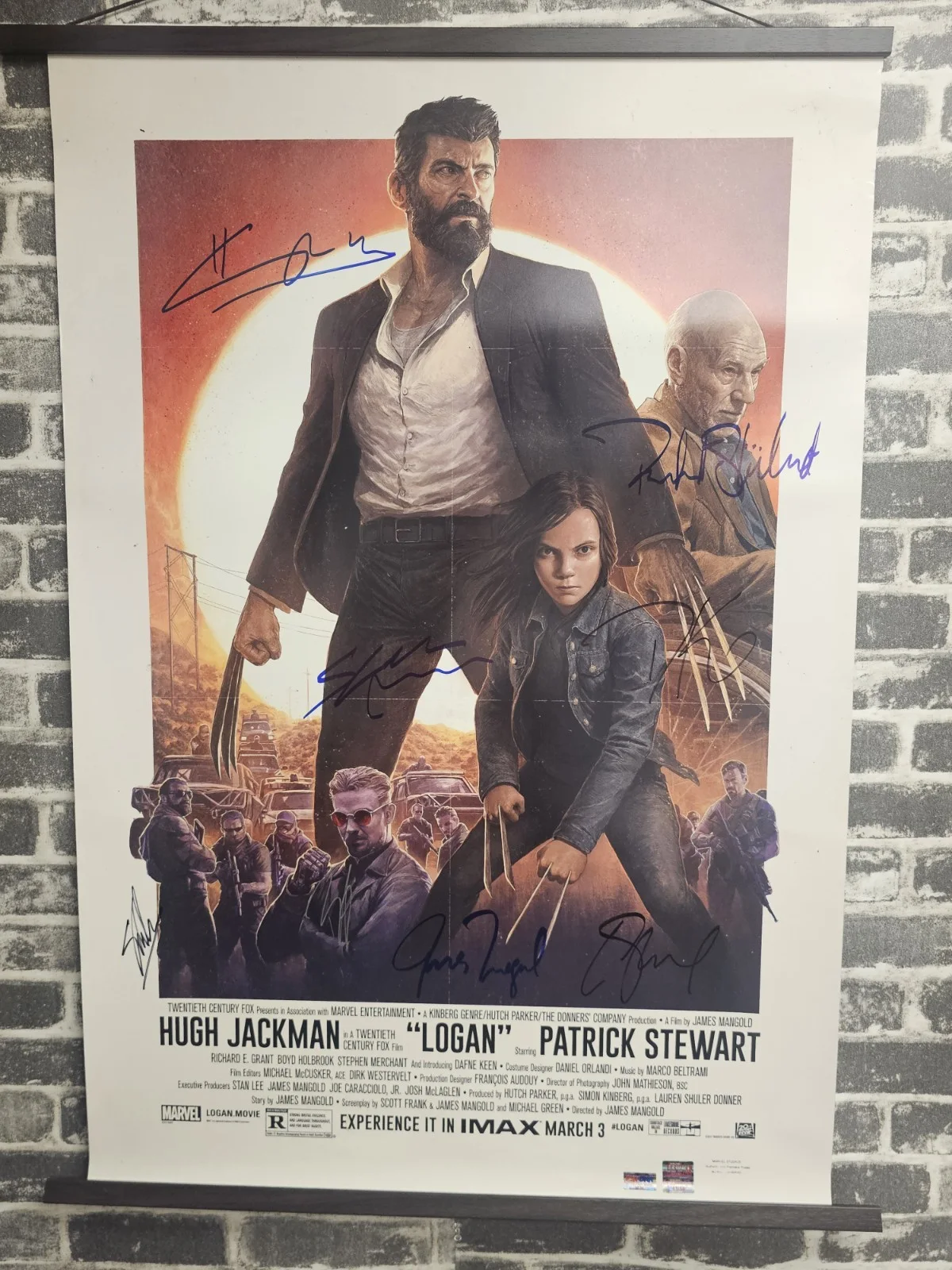 Jackman, Stewart — LOGAN Signed Autographed 27X40 Studio Issued Poster Jackman, Stewart + 6 Others, изображение 3