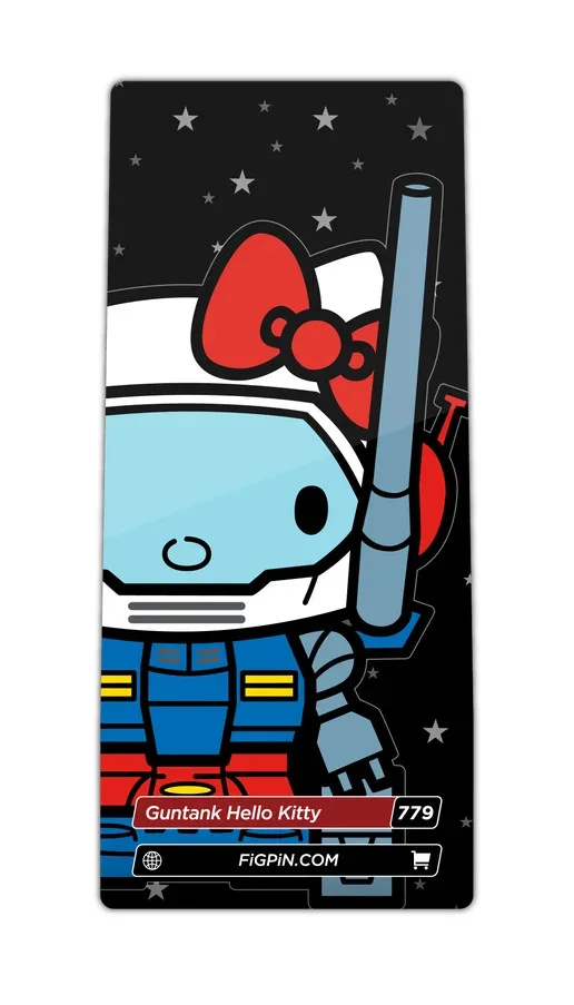 FiGPiN Guntank Hello Kitty (0779) Hello Kitty Gundam 3-Inch Enamel Pin, изображение 2
