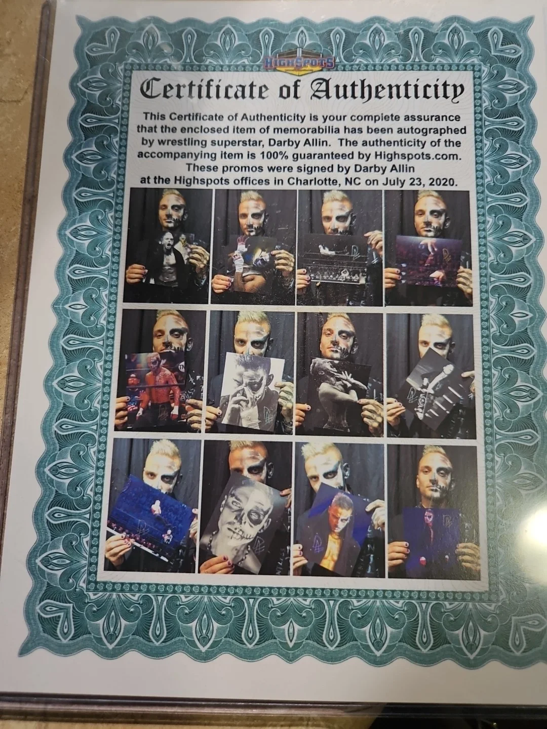 Aew professional wrestler Darby Allin Autograph With CoA, image 2