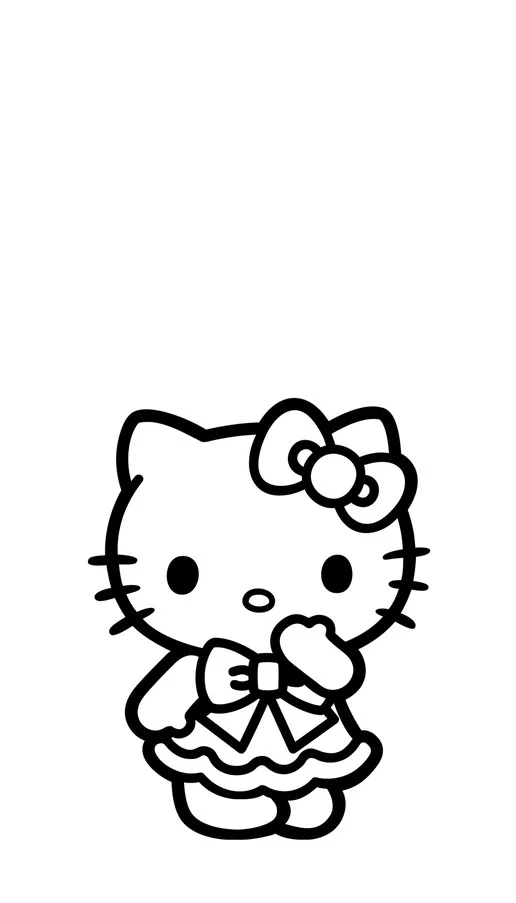 FiGPiN Hello Kitty (1061) Hello Kitty Gold Plated Ltd Ed 3-Inch Enamel Pin, image 5
