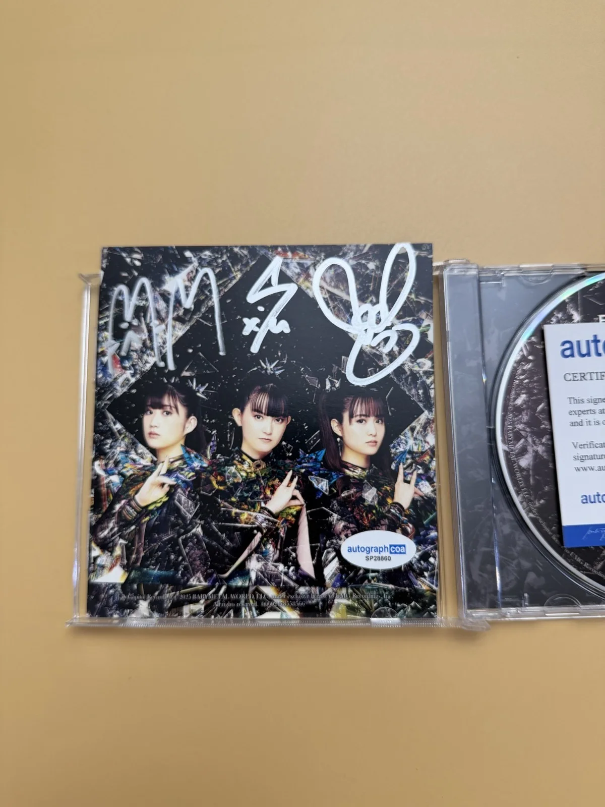SIGNED BABYMETAL Metal Forth CD Album ACOA Photo Card SP28860, изображение 2