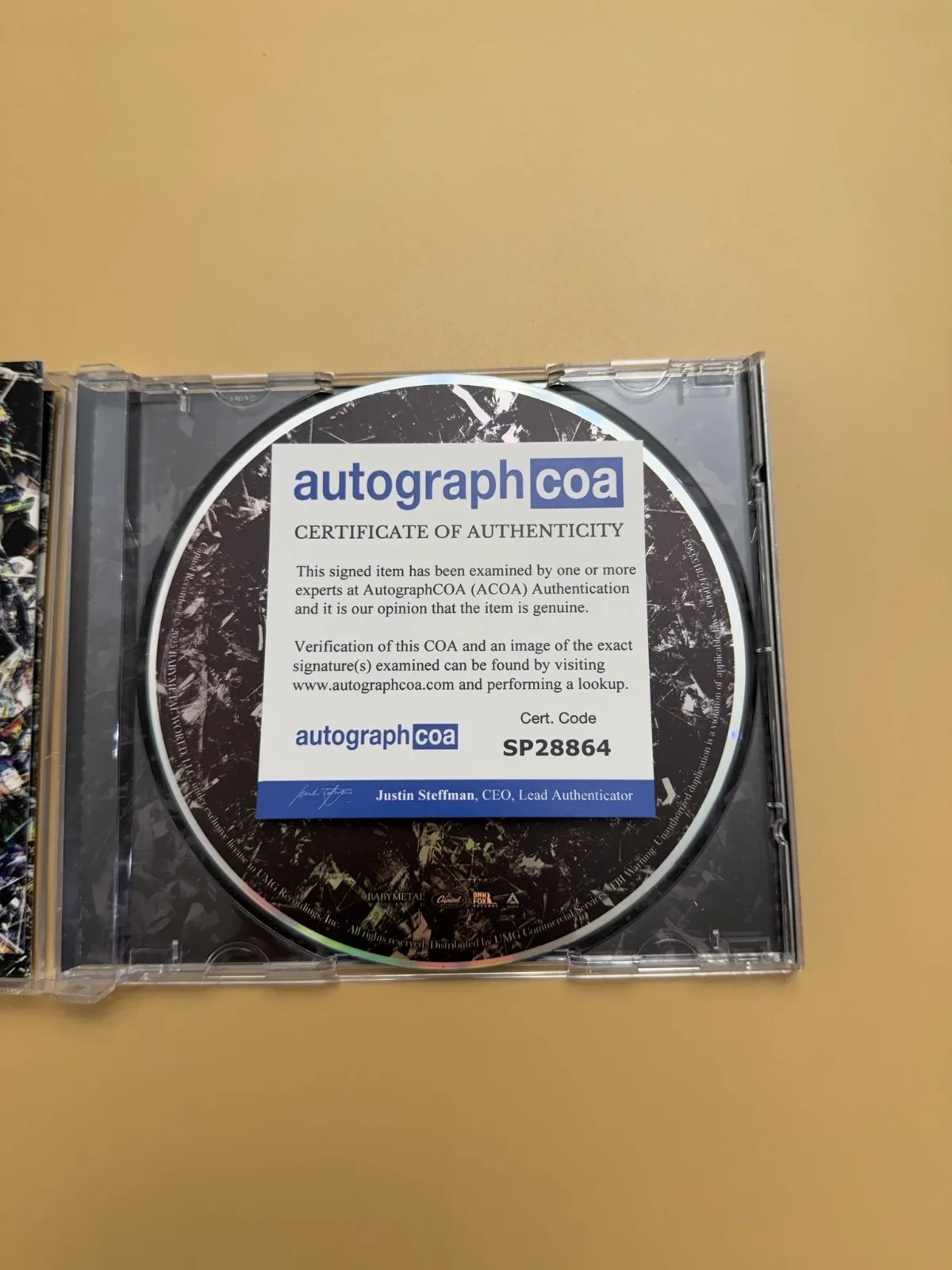 SIGNED BABYMETAL Metal Forth CD ACOA Certified Photo Card SP28864, image 3