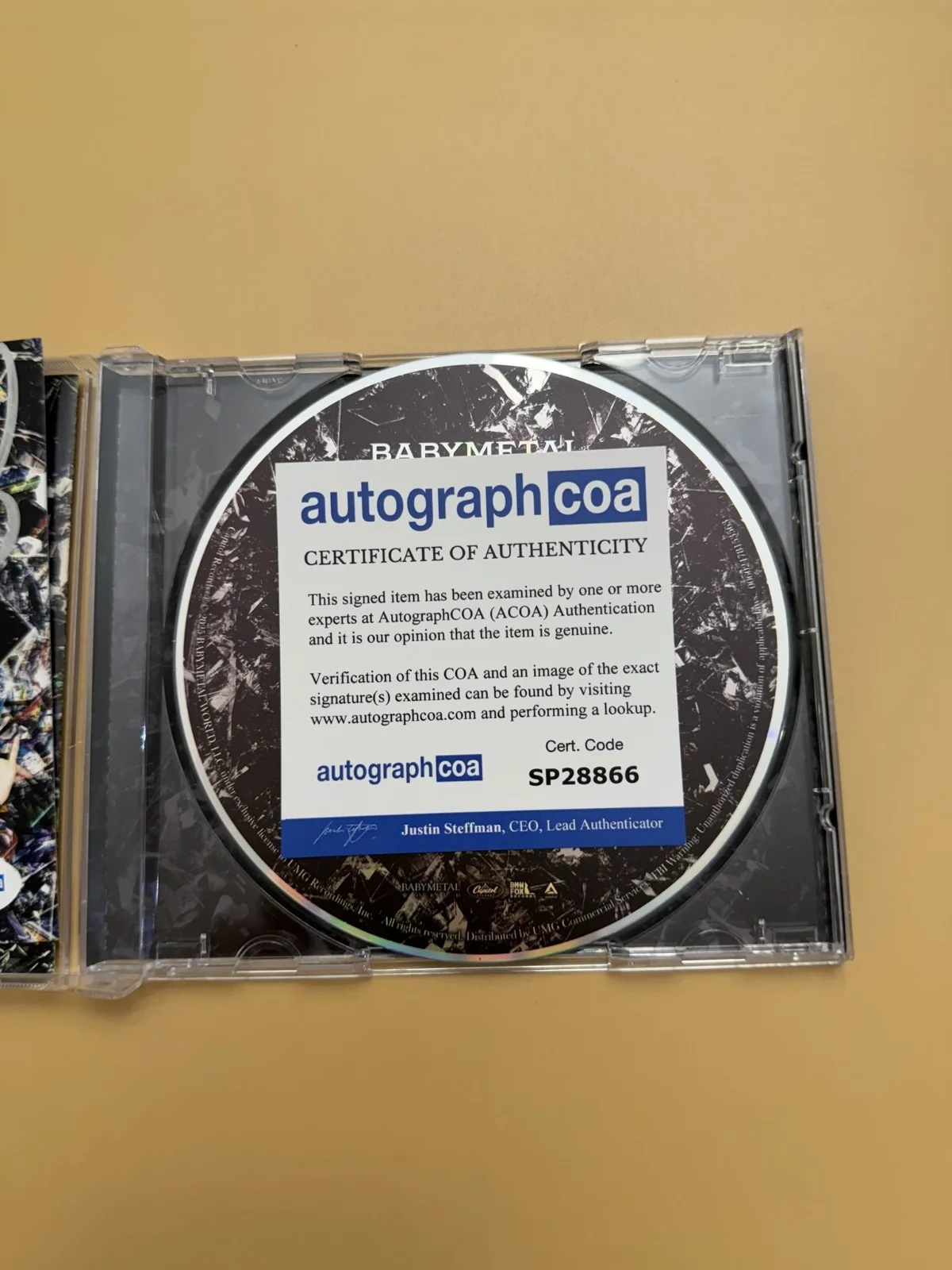 SIGNED BABYMETAL Metal Forth CD Autograph ACOA SP28866, изображение 3