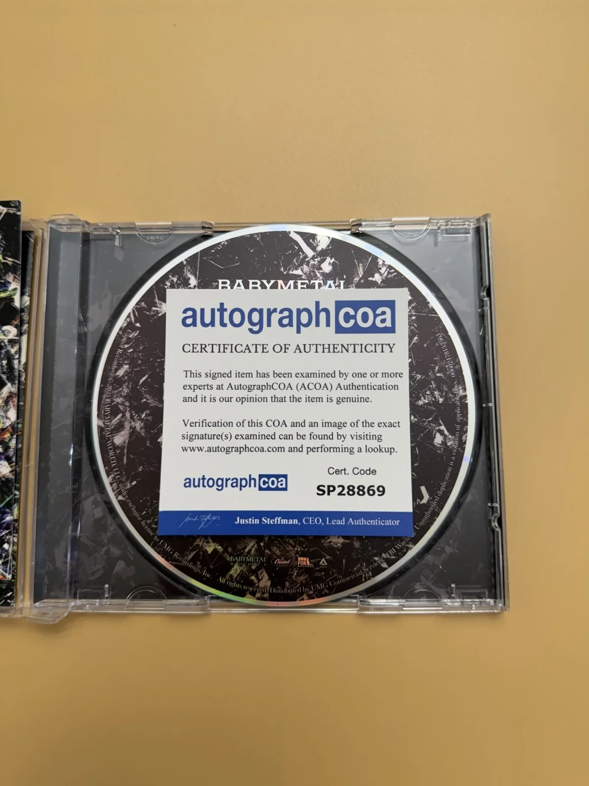 SIGNED BABYMETAL Metal Forth Autographed CD Album ACOA Photo Card SP28869, изображение 3